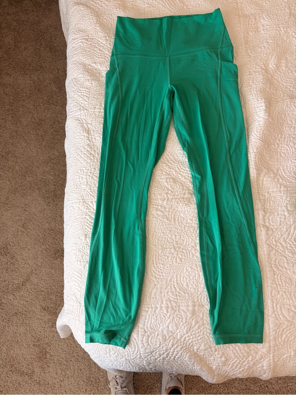 Kids High-Waist Active Leggings in Green